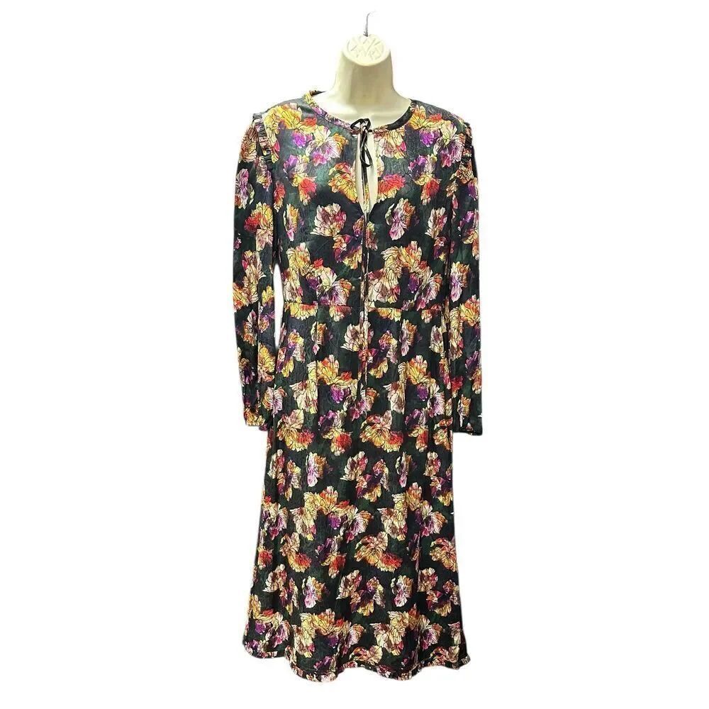 Raquel Allegra Romance Dress in Black Floral NWT Size 0